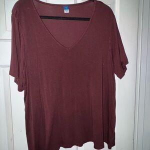 Old Navy Red Relaxed Short Sleeve T-Shirt